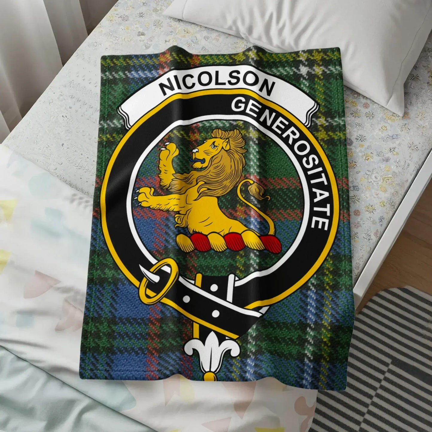 Nicolson Generositate Lion Emblem Tartan Blanket product