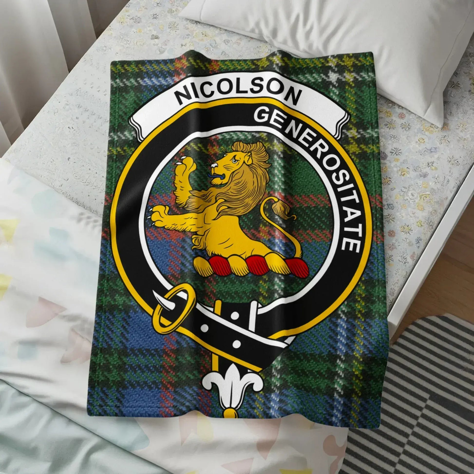 Nicolson Generositate Lion Emblem Tartan Blanket product