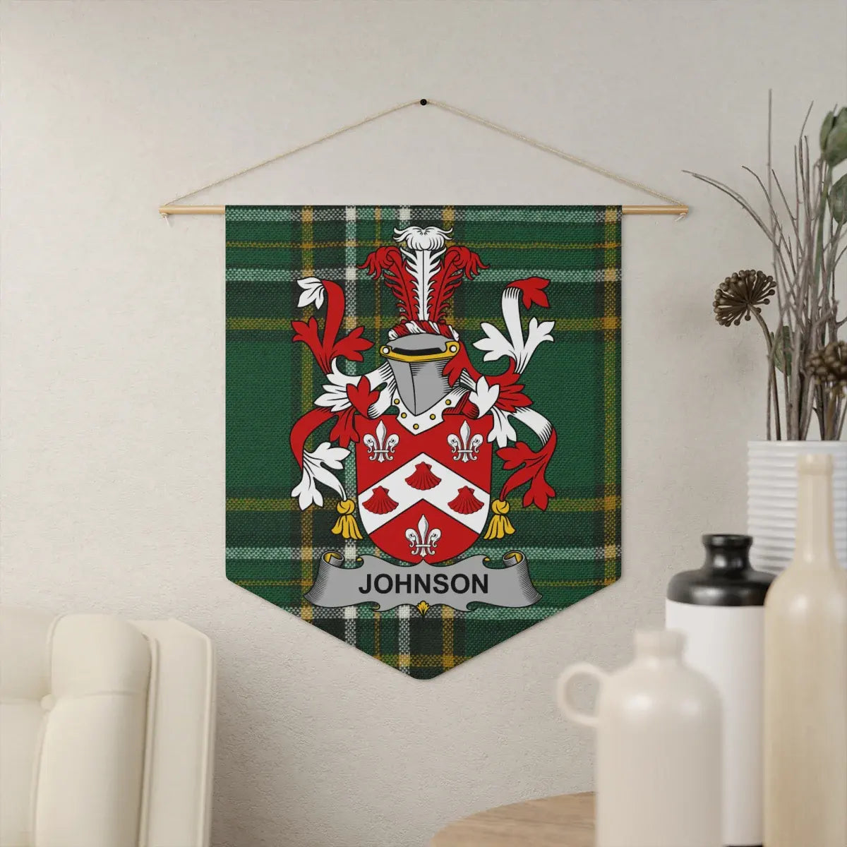 Johnson Family Coat of Arms Wall Hanging product