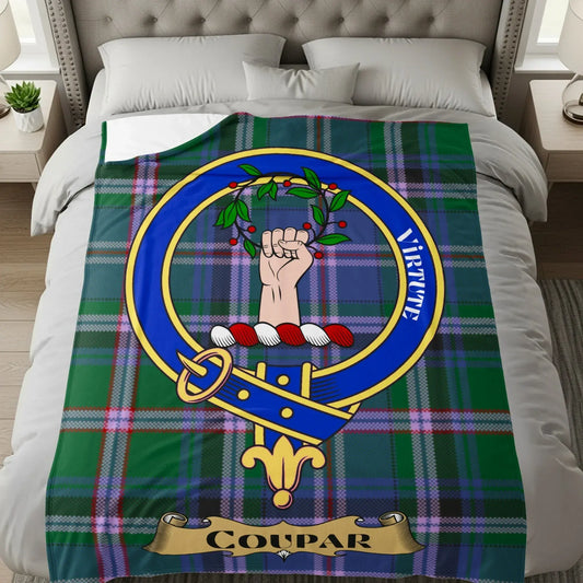 Clan Coupar Tartan Crest Blanket Cozy Product