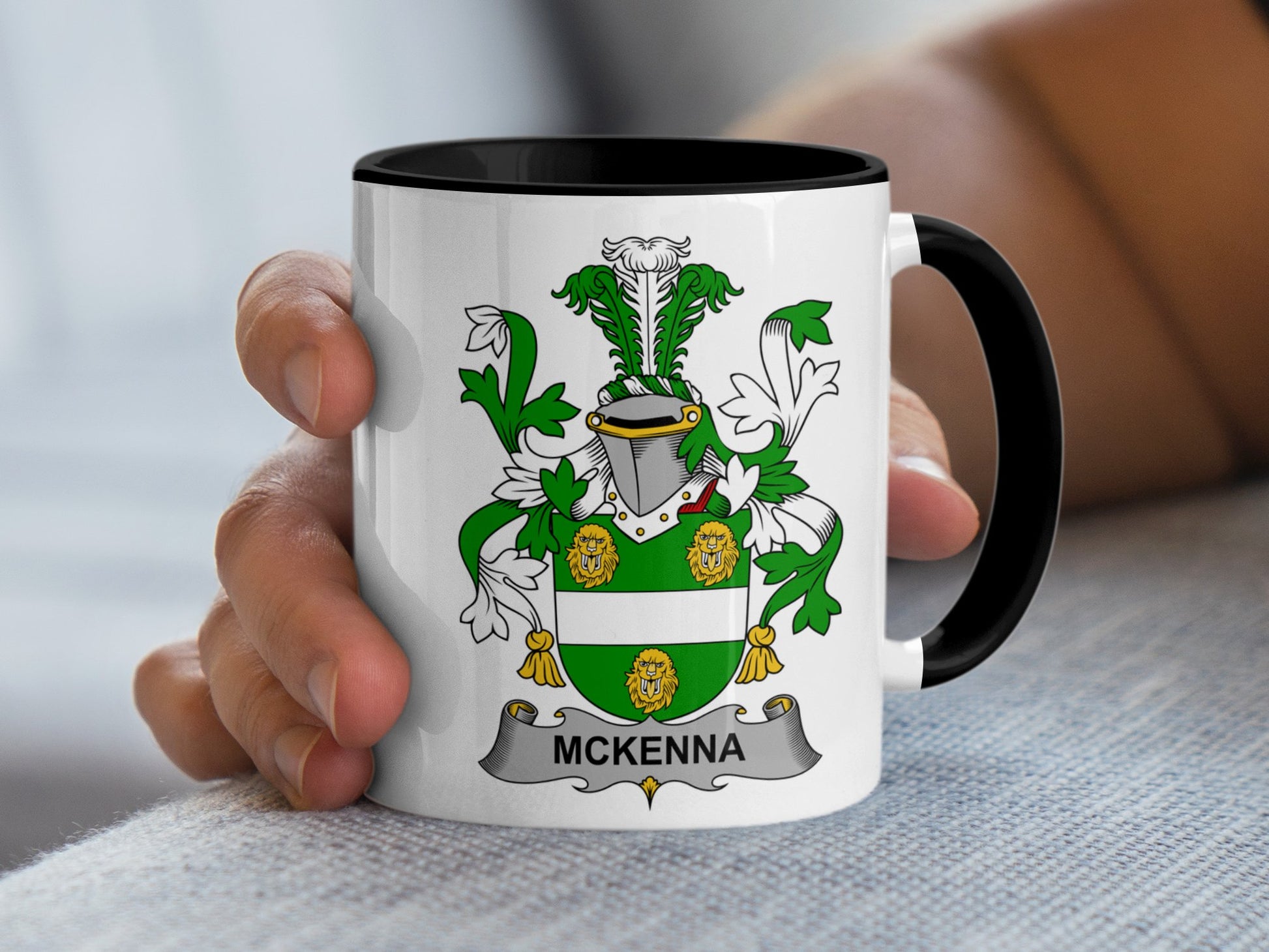 McKenna Family Crest Irish Surname Coat of Arms Mug - Living Stone Gifts