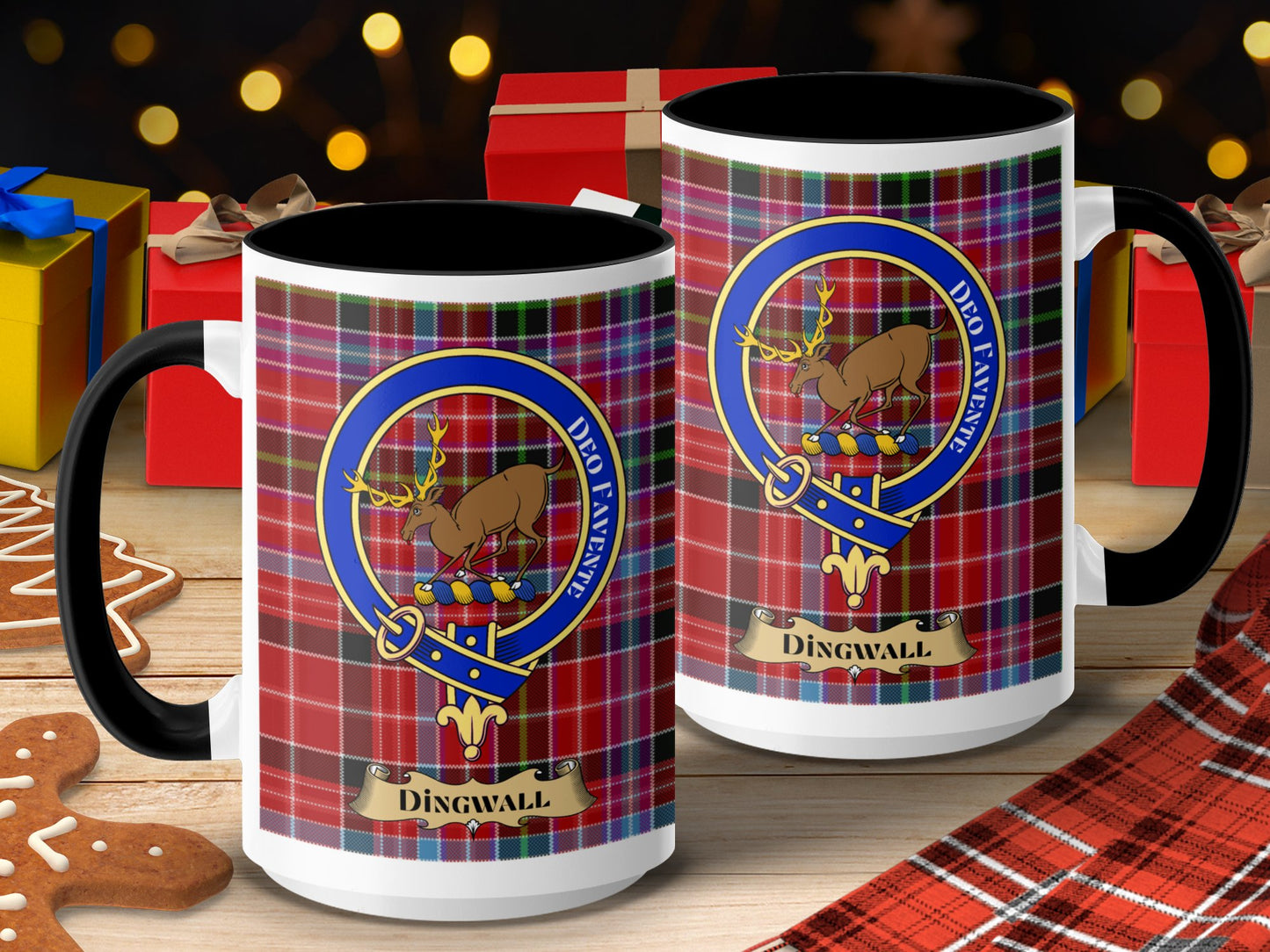 Clan Dingwall Scottish Tartan Crest Mug - Living Stone Gifts