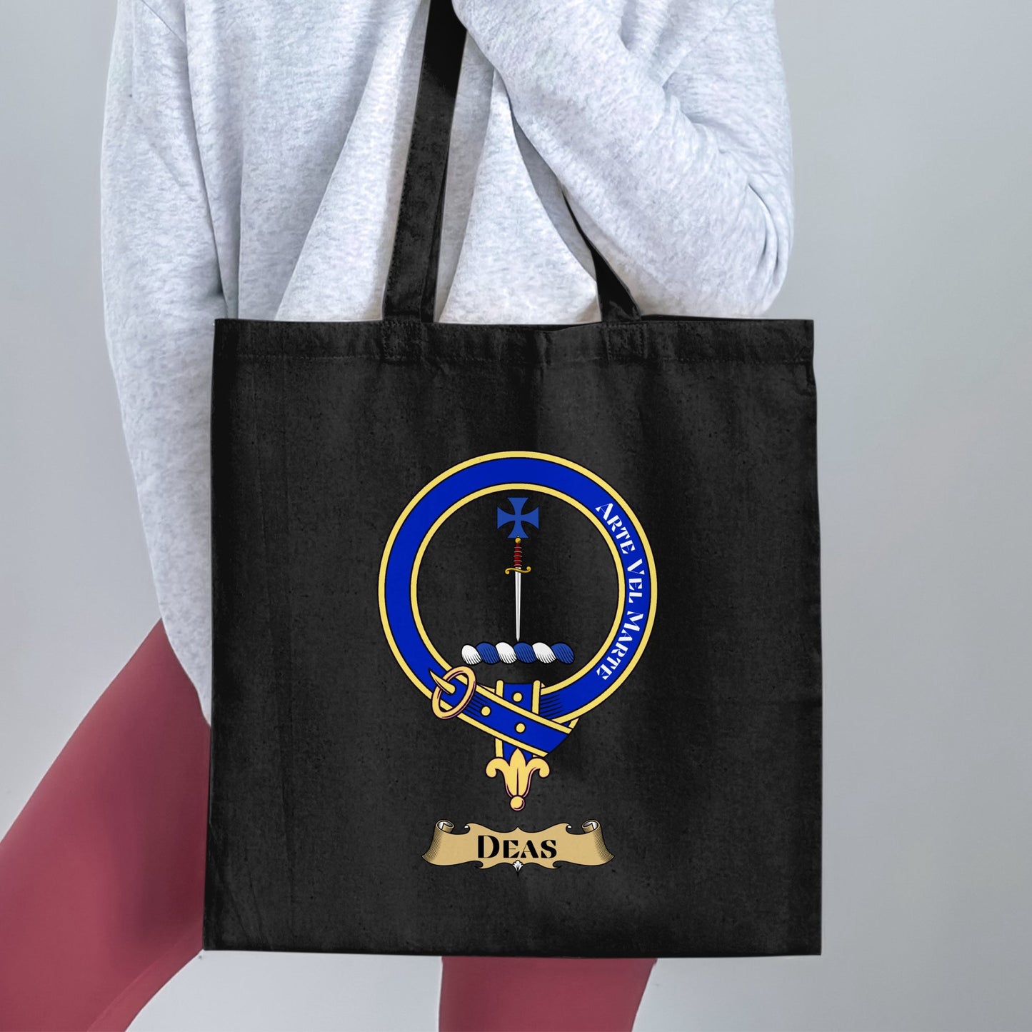 Deas Clan Crest Scottish Design Tote Bag - Living Stone Gifts