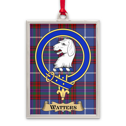 Watters Family Tartan Crest Hanging Ornament product