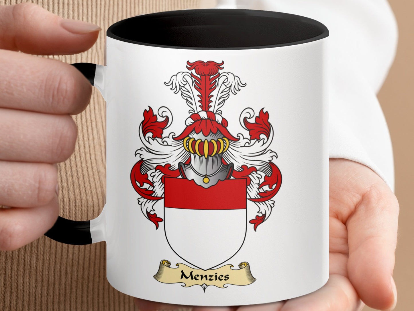 Menzies Scottish Clan Surname Coat of Arms Mug - Living Stone Gifts