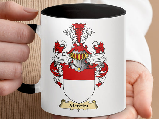 Menzies Scottish Clan Surname Coat of Arms Mug - Living Stone Gifts