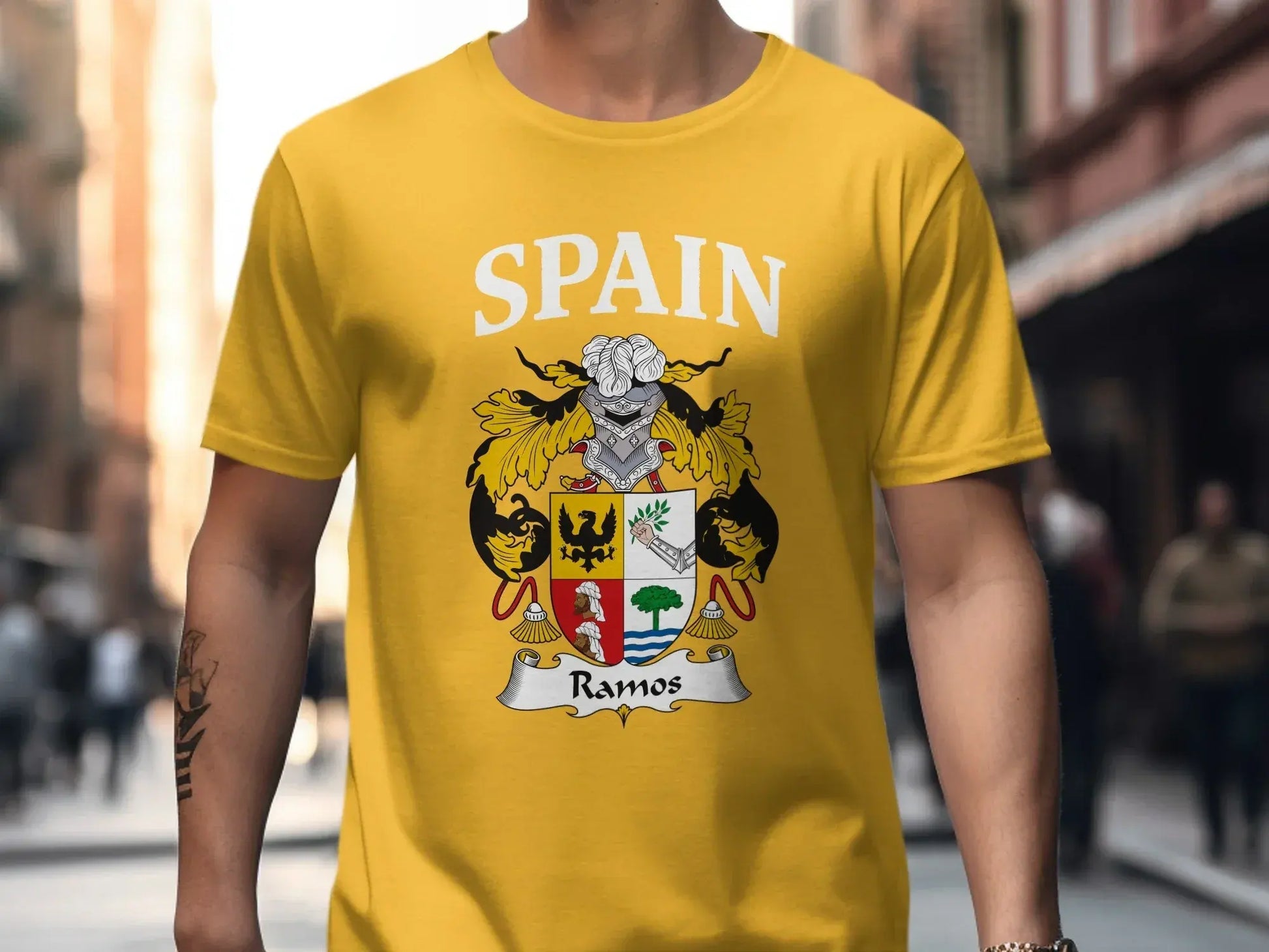Spain Ramos Family Crest Emblem T-Shirt product type