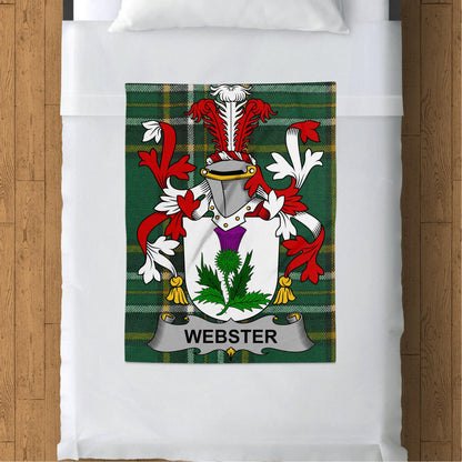 Webster Surname Irish Tartan Throw Blanket - Living Stone Gifts