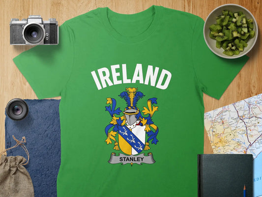 Ireland Stanley Family Crest Shield T-Shirt