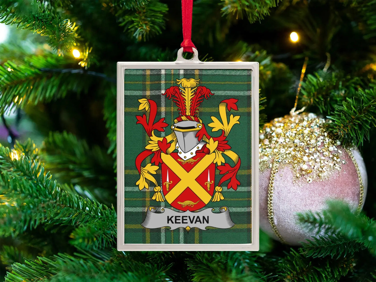 Keevan Family Crest Christmas Holiday Ornament Product Type