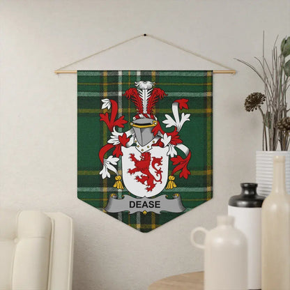 Dease Family Crest & Tartan Plaid Wall Hanging product type