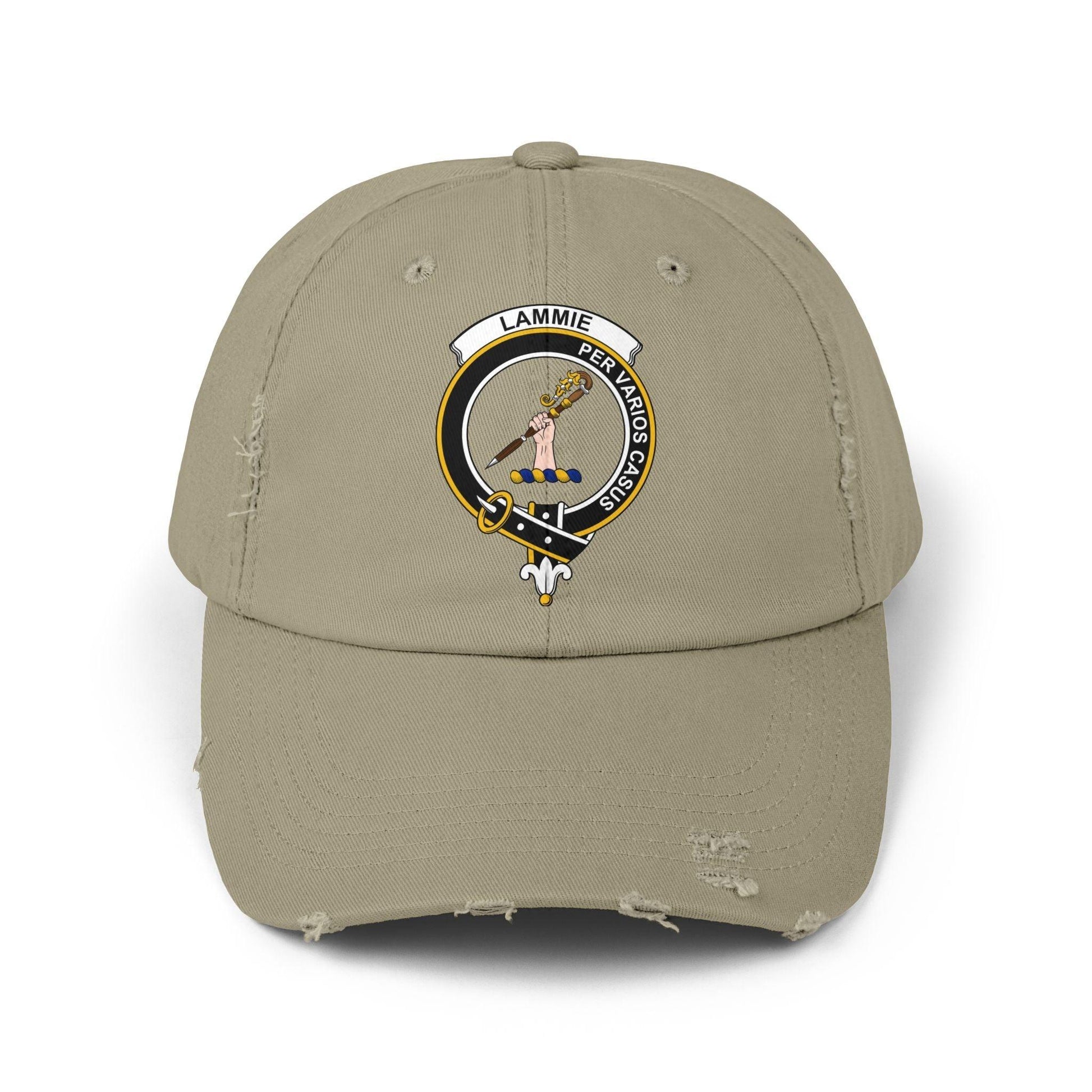 Lammie Clan Crest Scottish Distressed Baseball Cap - Celtic Ancestry Gifts
