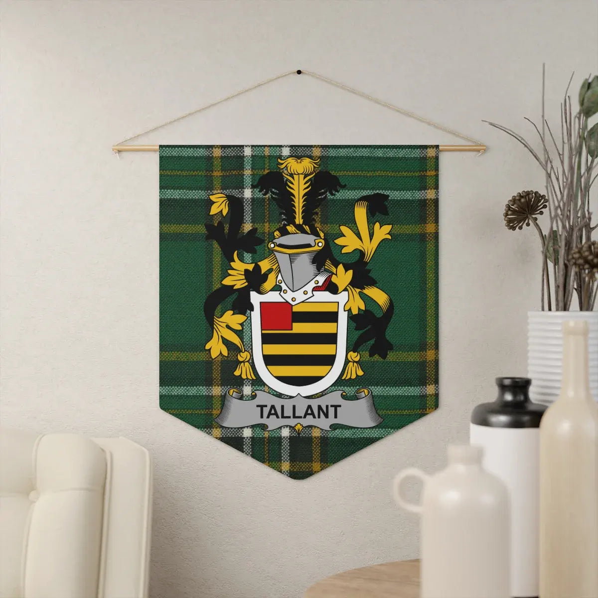 Personalized Family Crest Tartan Wall Hanging product