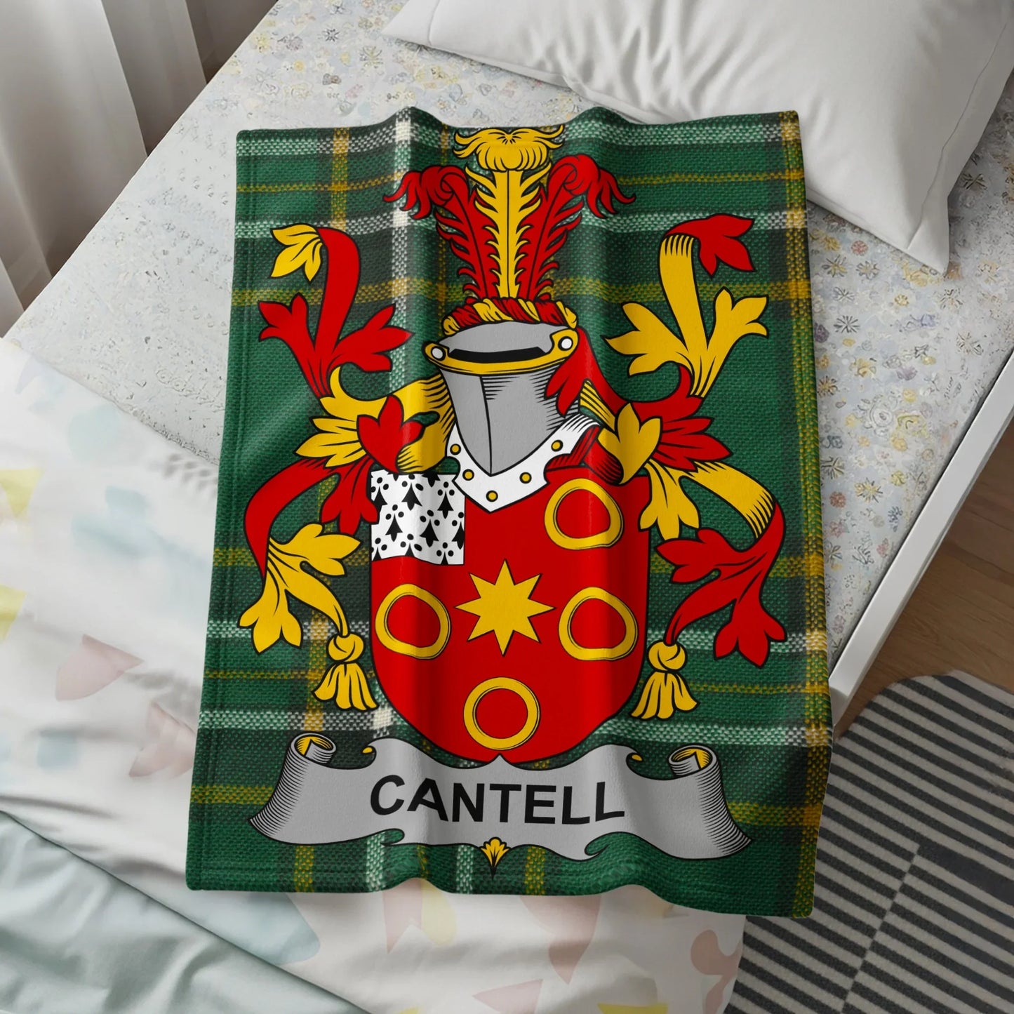 Cantell Family Crest Tartan Blanket Product