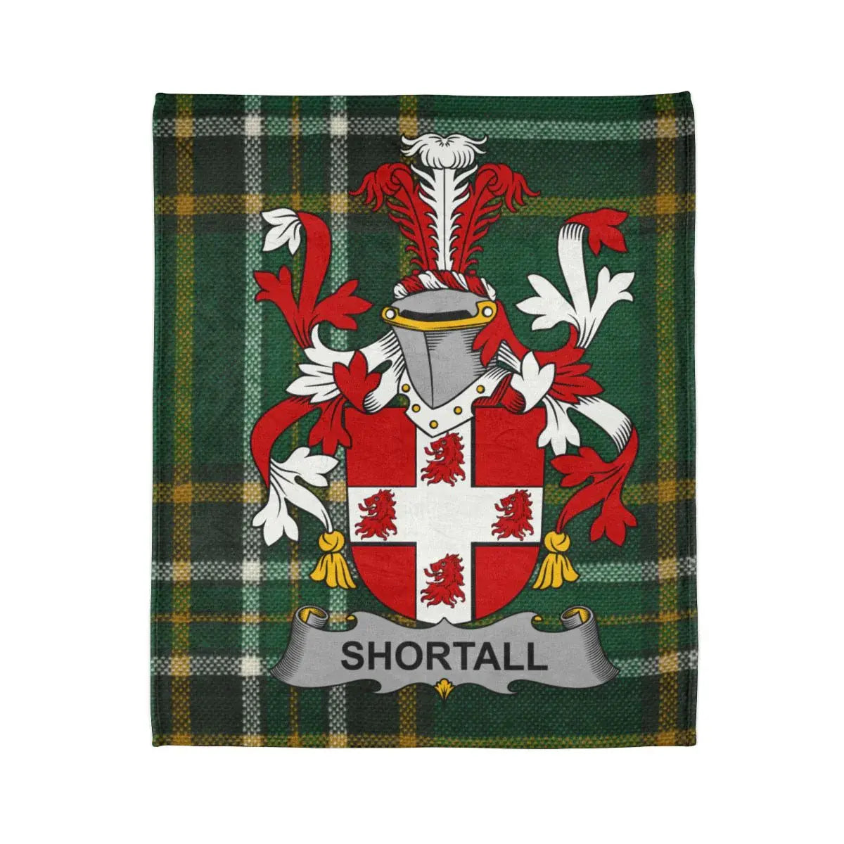 Stylish Tartan Plaid Blanket with Family Crest product