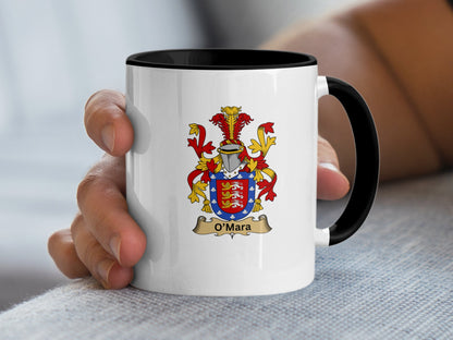 O'Mara Surname Irish Coat of Arms Mug - Living Stone Gifts