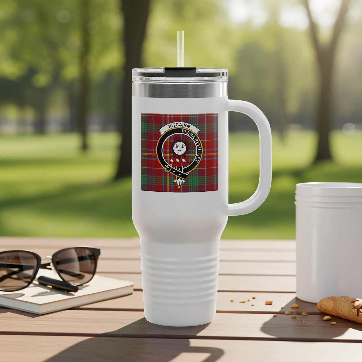 Pitcairn Scottish Clan Crest Travel Tumbler product