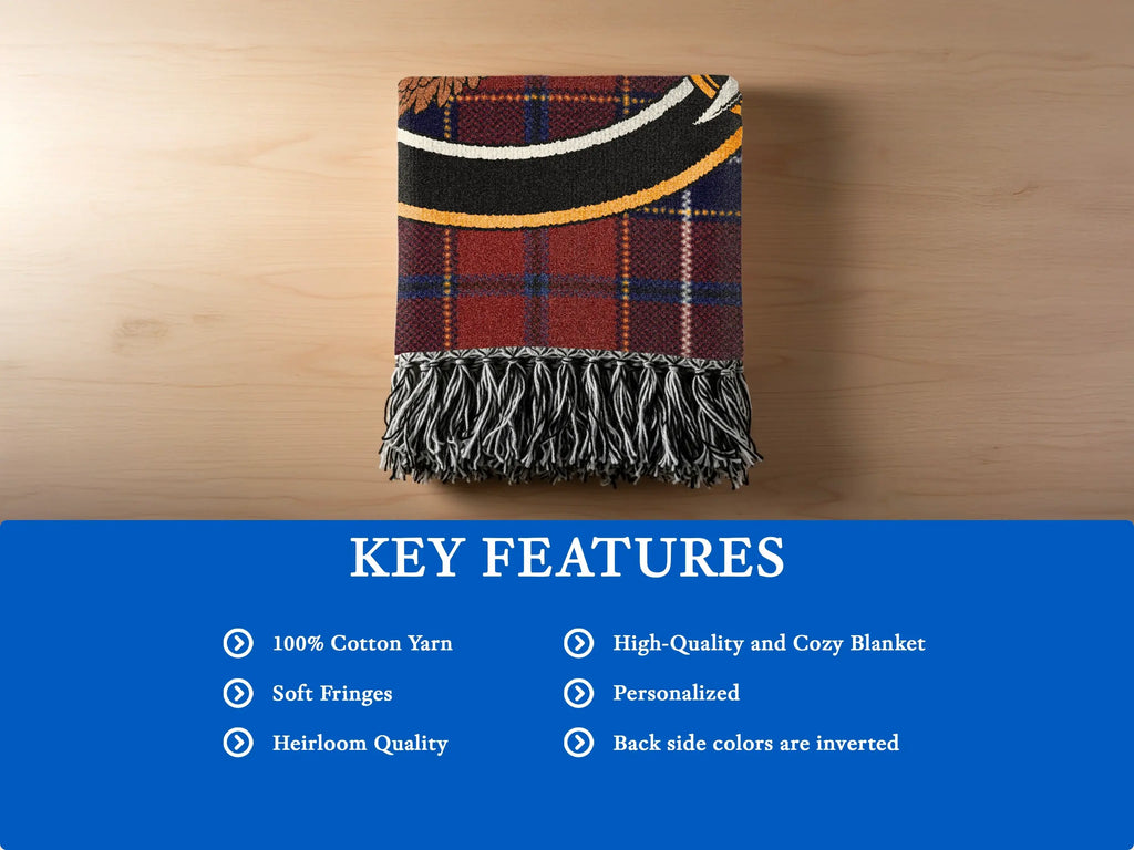 Personalized High-Quality and Cozy Blanket with Soft Fringes