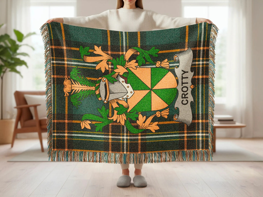 CROTTY Family Plaid Crest Green Orange Black product type