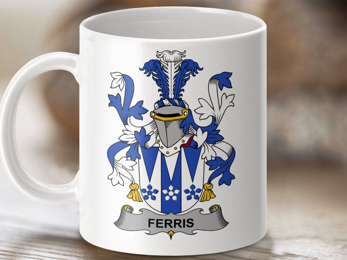 Ferris Surname Irish Family Crest Mug - Celtic Ancestry Gifts