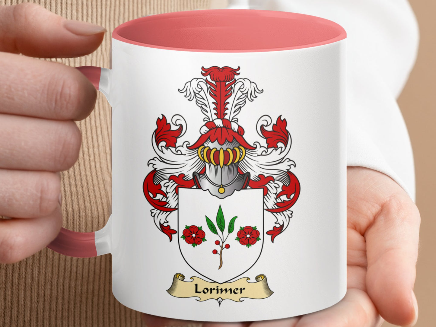 Clan Lorimer Scottish Coat of Arms Accent Mug - Living Stone Gifts