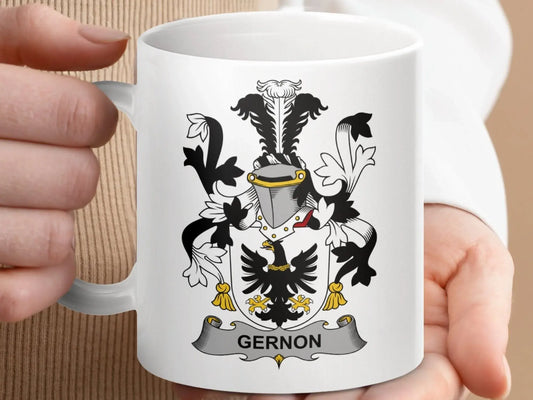 Gernon Surname Irish Family Crest Mug - Celtic Ancestry Gifts