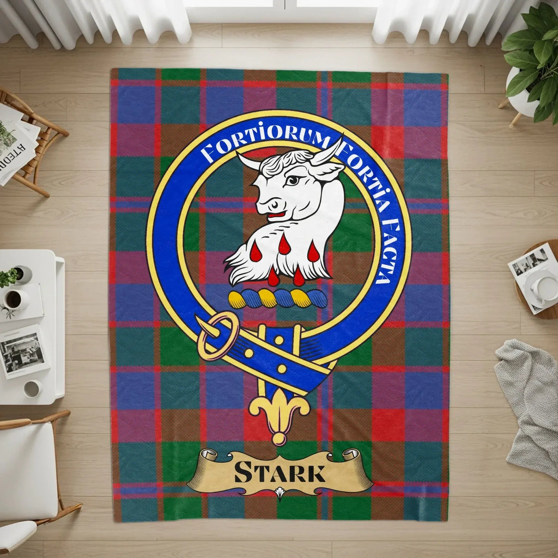 Fortiorum Fortia Facta Tartan Stark Rug product