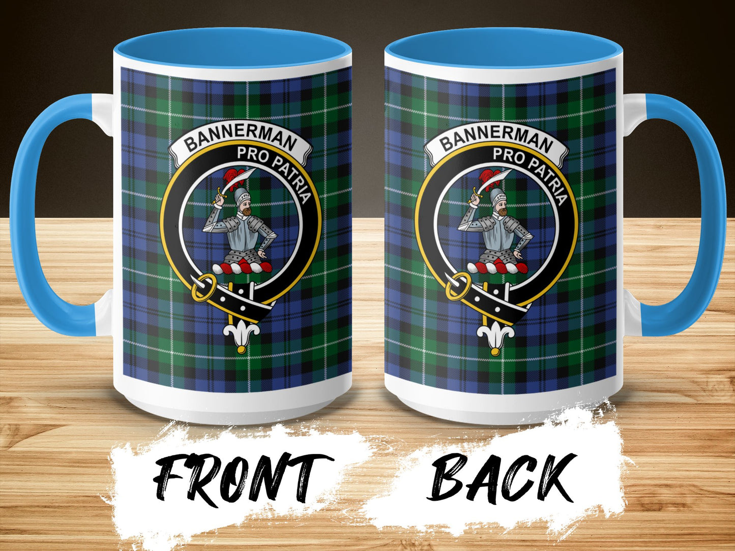 Patriotic Scottish Tartan Bannerman Design Coffee Mug - Living Stone Gifts