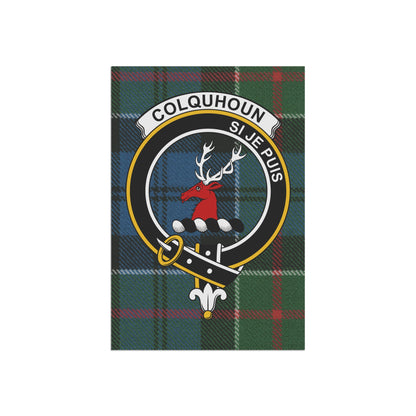 Colquhoun Clan Scottish Tartan Crest Garden Flag