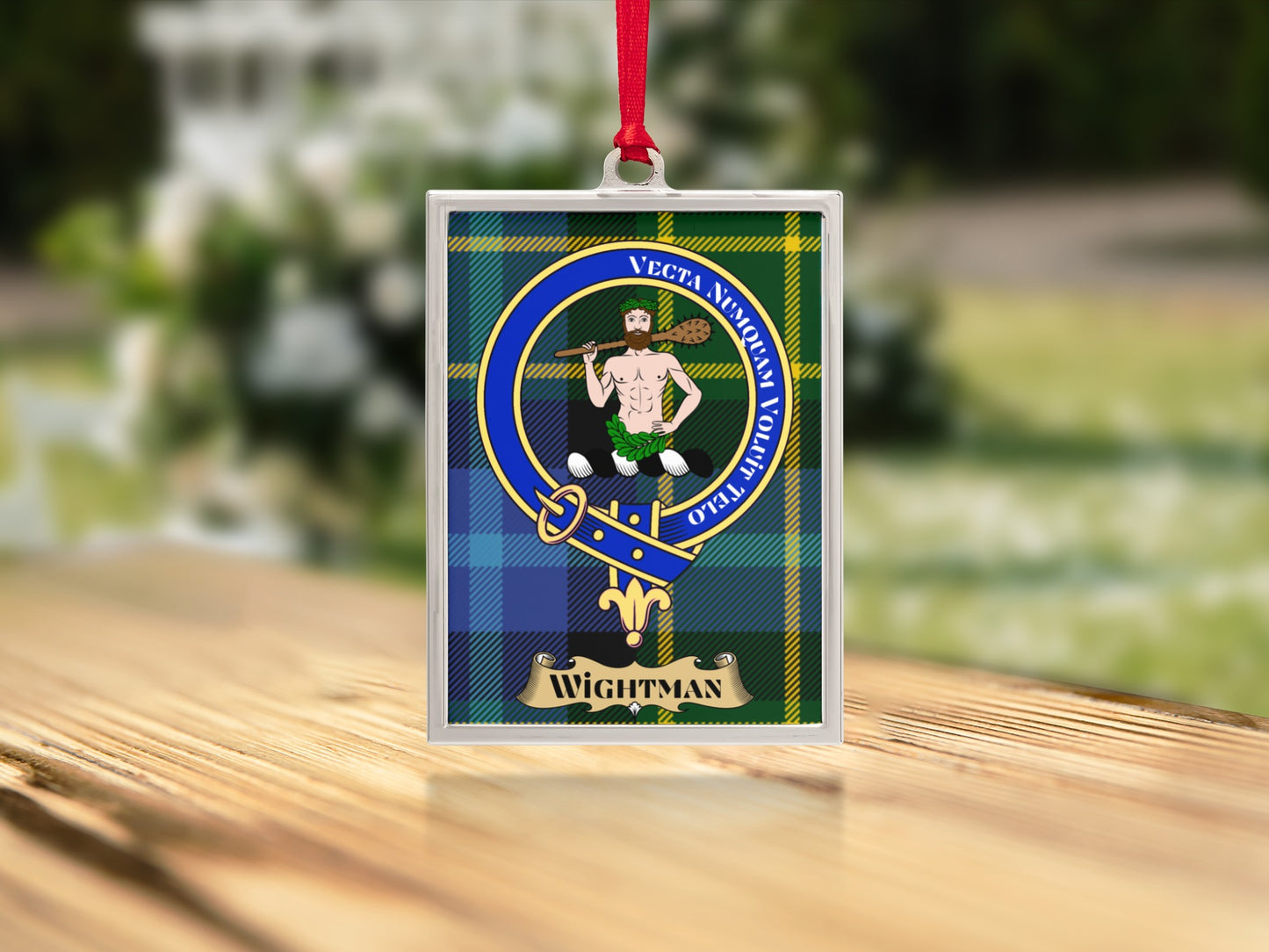 Scottish Tartan Style Family Crest Ornament product