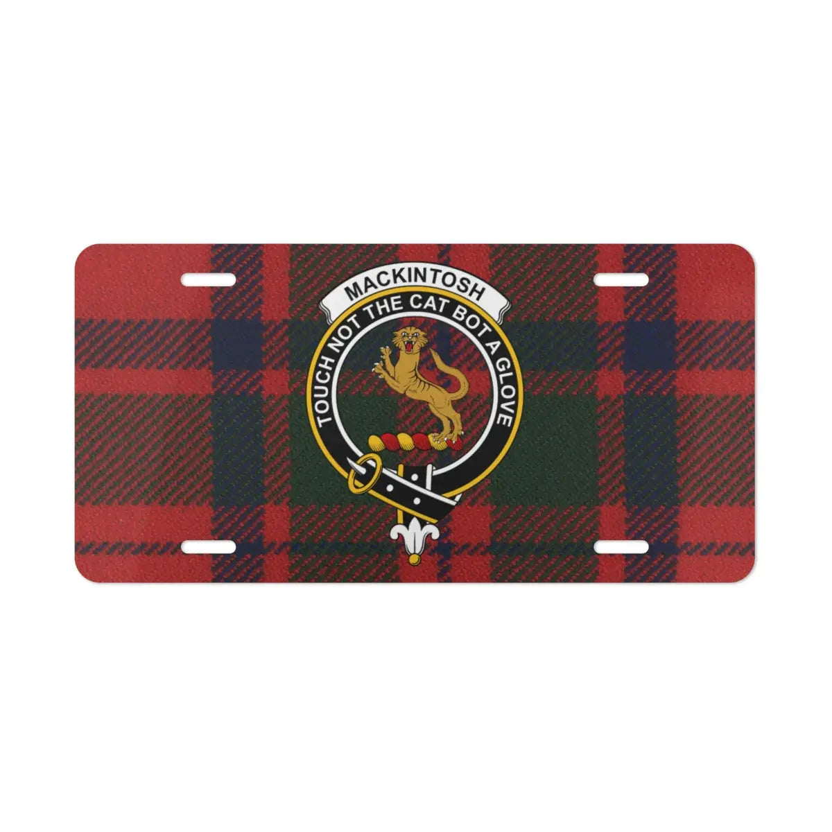 Mackintosh Touch Not The Cat Tartan License Plate product