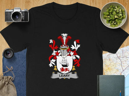 Leary Family Crest Coat of Arms Print Shirt product