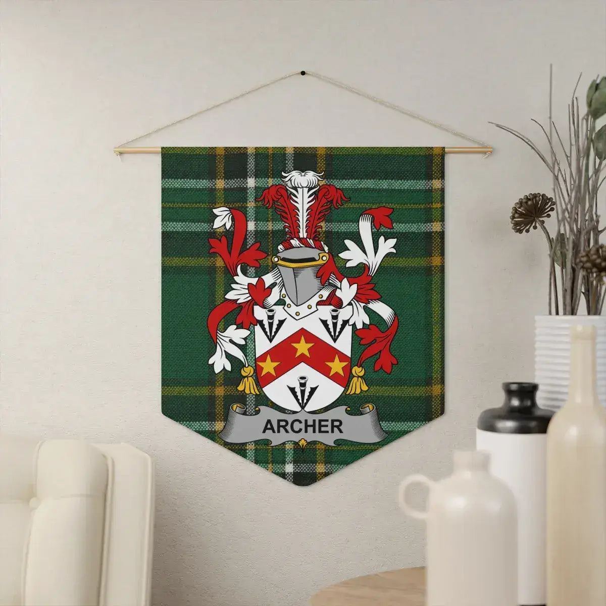 Archer Family Crest Plaid Tapestry Wall Hanging product