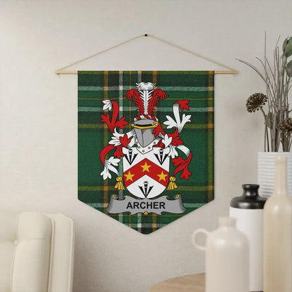Archer Family Crest Plaid Tapestry Wall Hanging product