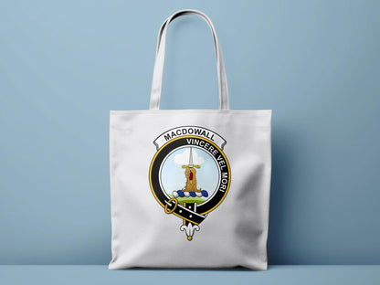 Macdowall Clan Crest Tote Bags - Celtic Ancestry Gifts