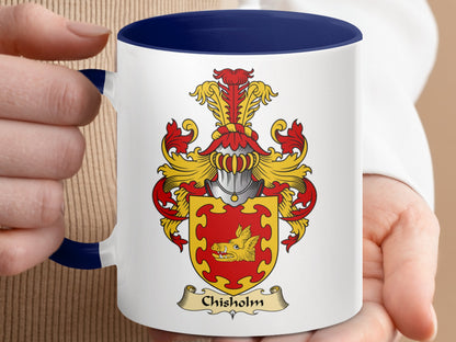 Chisholm Scottish Clan Coat of Arms Heraldic Emblem Mug - Living Stone Gifts