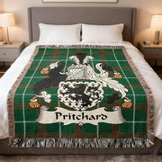 Pritchard Welsh Family Crest Woven Blanket | Heirloom Tartan Gift