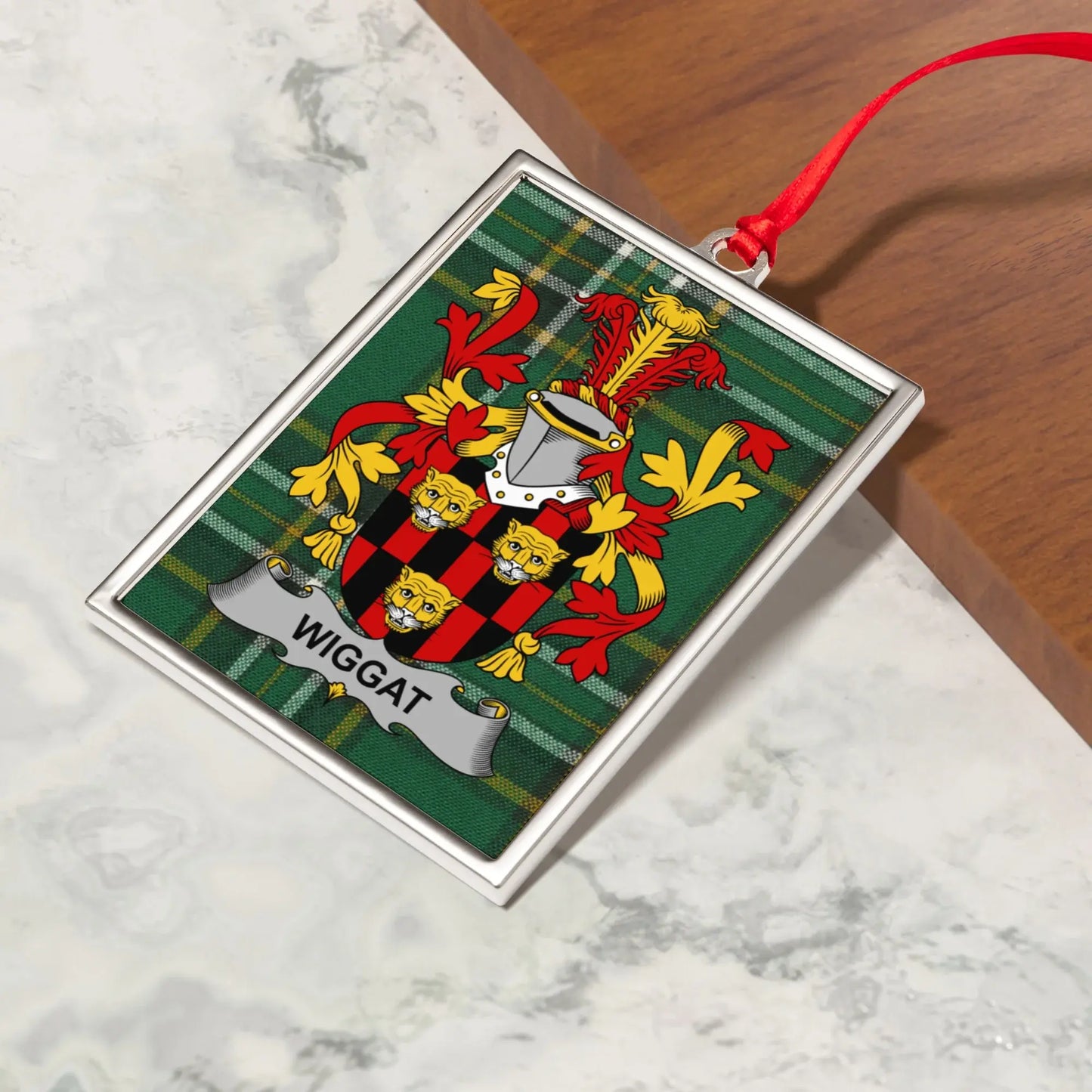 Family Crest Plaque with WIGGAT Coat of Arms product type