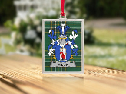 Meath Family Coat of Arms Printed Ornament product
