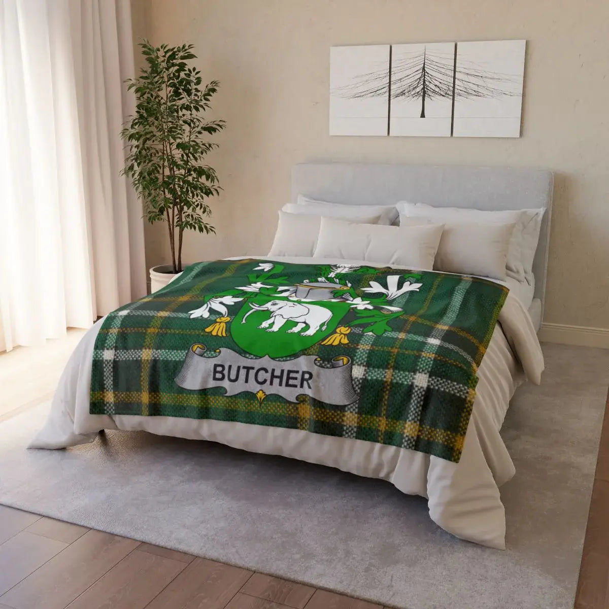 Cozy Scottish Butcher Clan Plaid Blanket Product