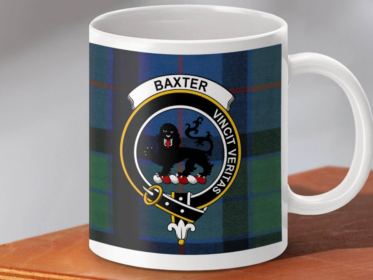 Baxter Vincit Veritas Tartan Clan Crest Mug product
