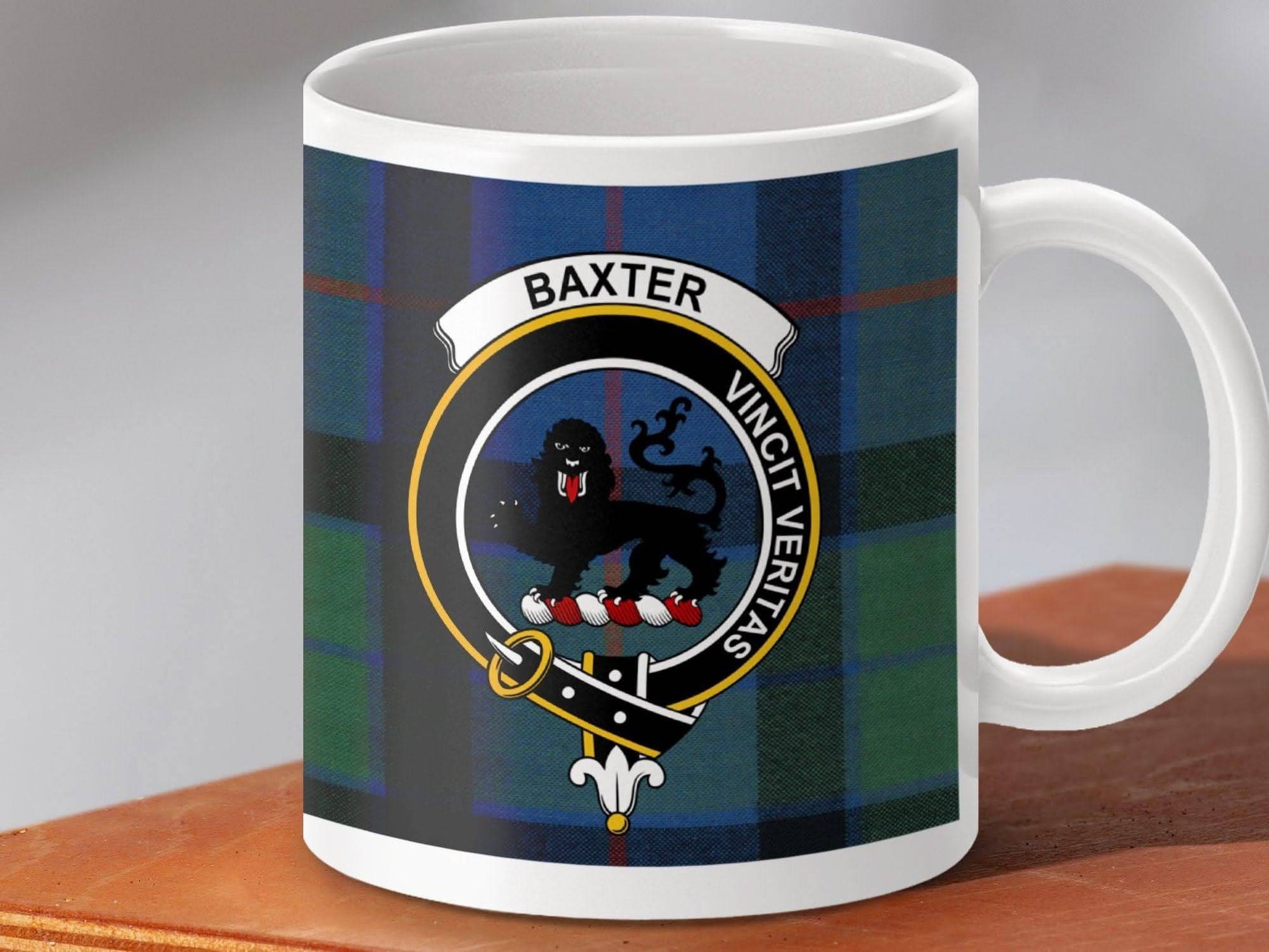 Baxter Vincit Veritas Tartan Clan Crest Mug product