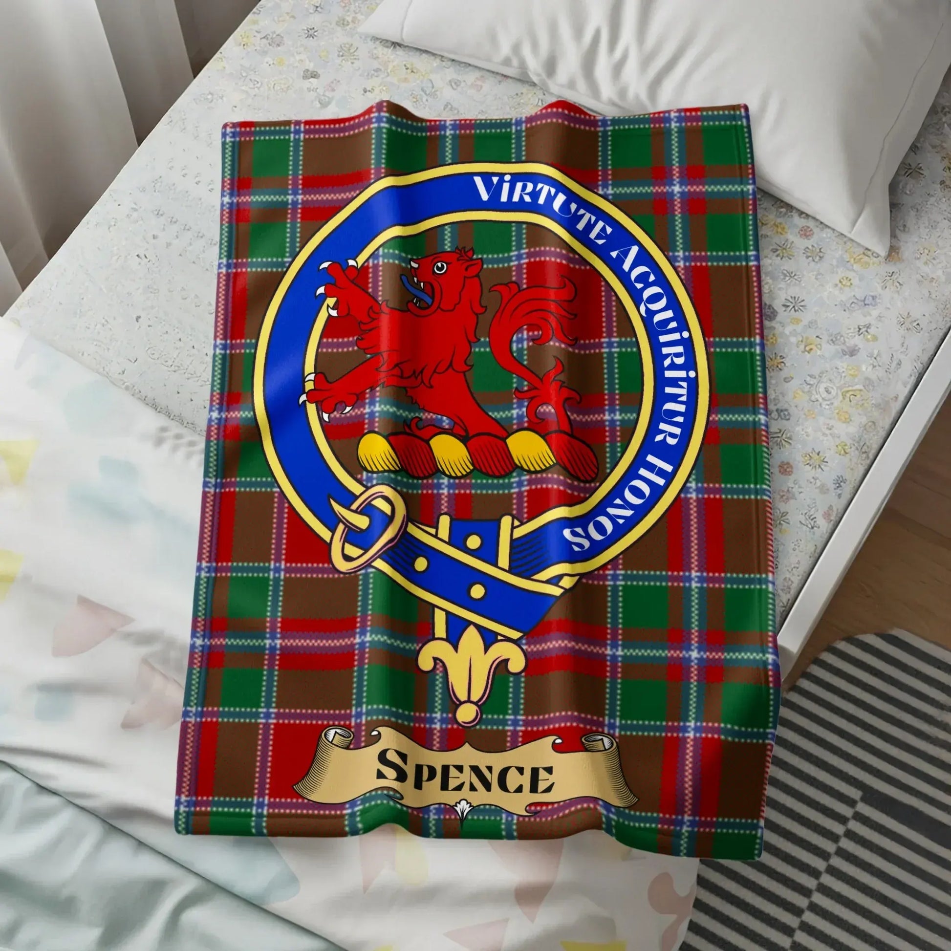Vibrant Spence Tartan Design Blanket product type