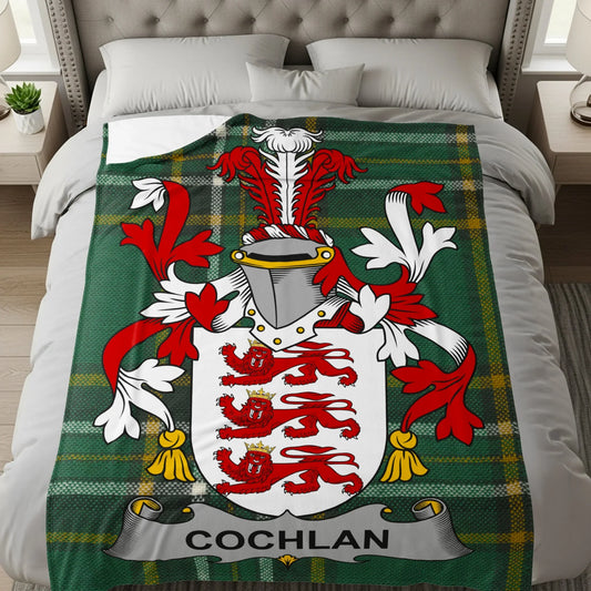 Engraved Family Heraldic Crest Blanket product type