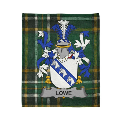 Lowe Family Crest and Tartan Design Blanket product
