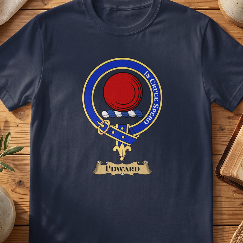 Udward Scottish clan crest T-shirt in Navy