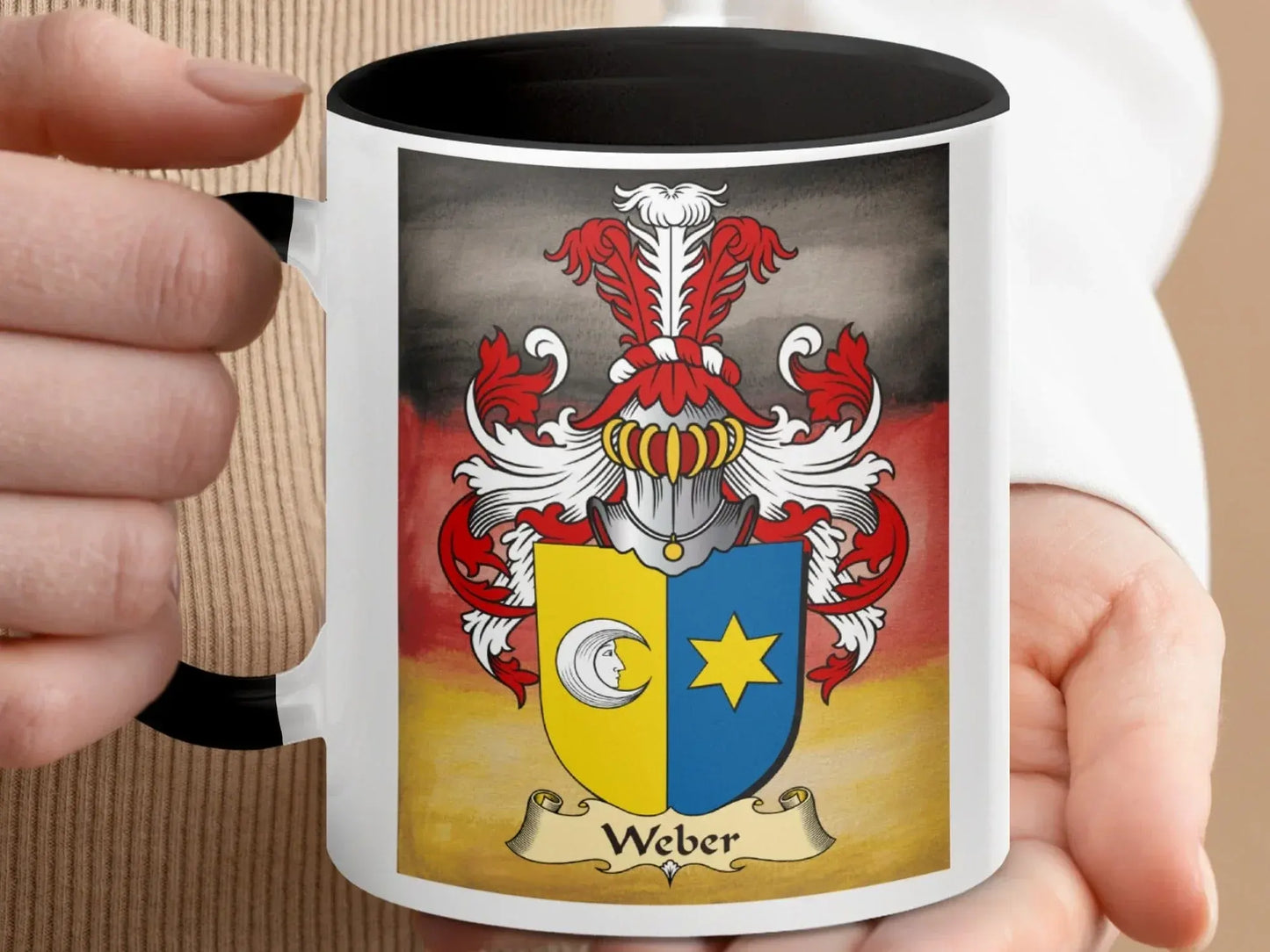 Family Crest with Coat of Arms Design Mug product