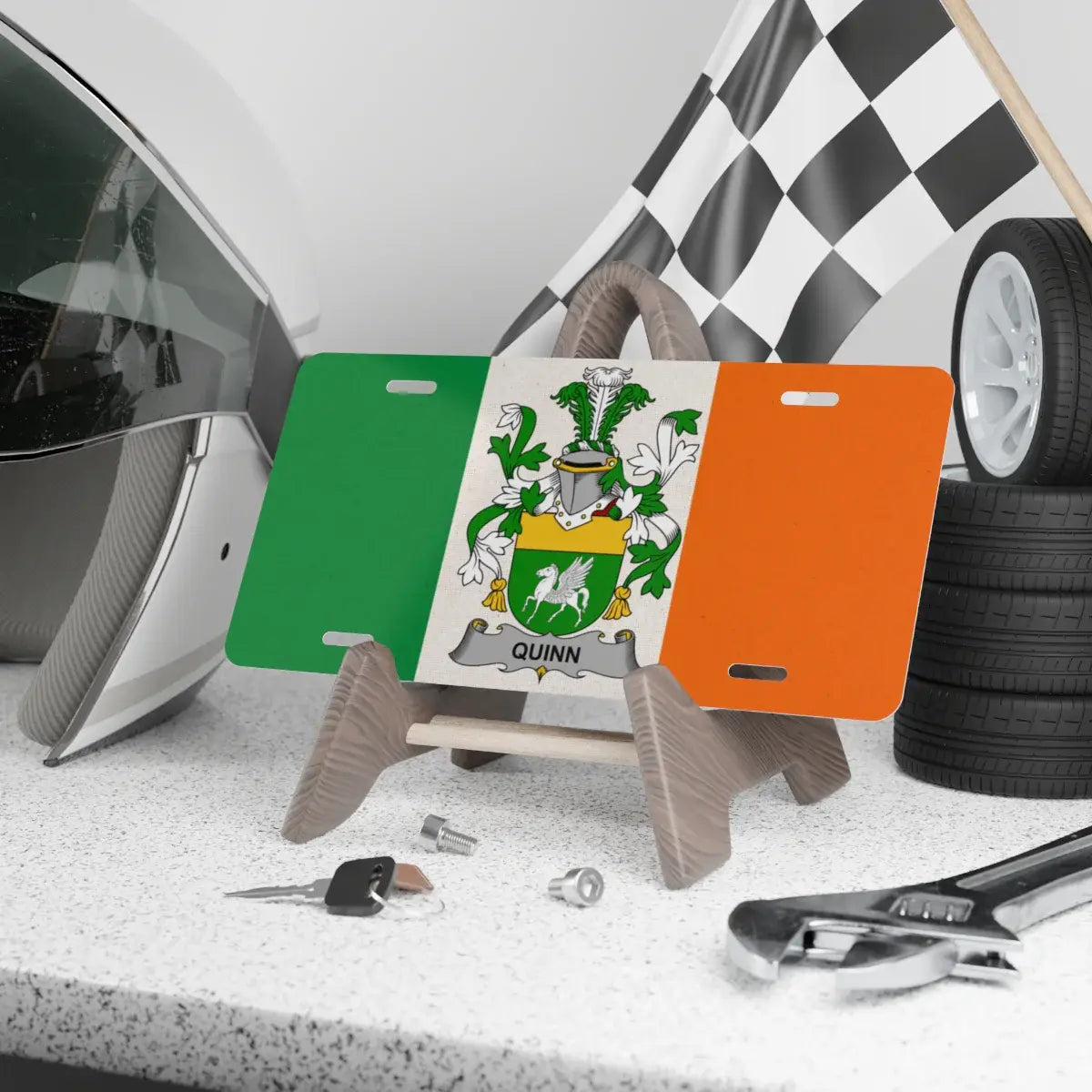 Quinn Coat of Arms License Plate Car Accessory product type