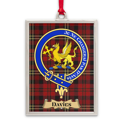 Davies Clan Badge Plaid Design Hanging Holiday product