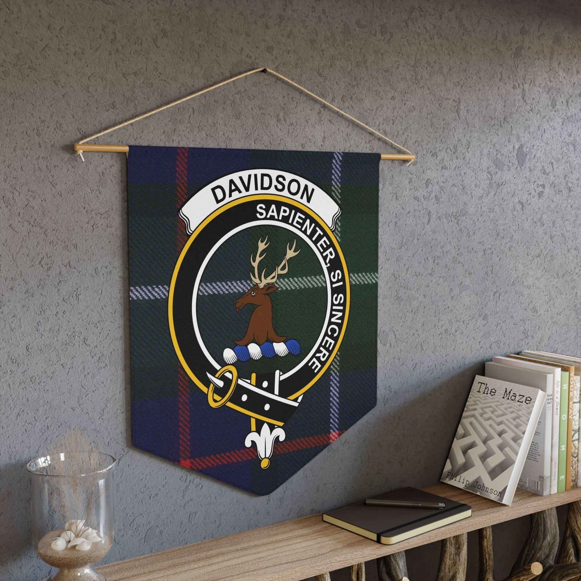 Davidson Clan Scottish Heraldry Wall Pennant - Celtic Ancestry Gifts